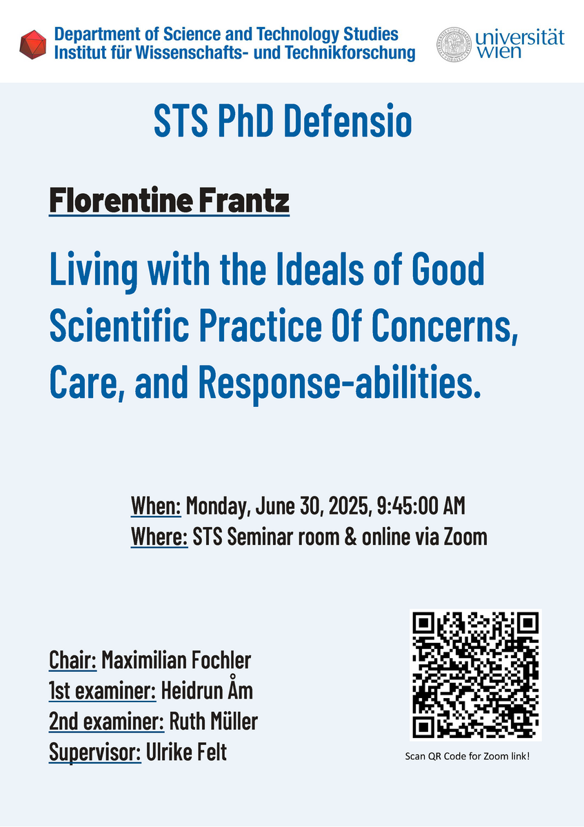 Invitation PhD defensio of Florentine Frantz on Monday, June 30, 2025